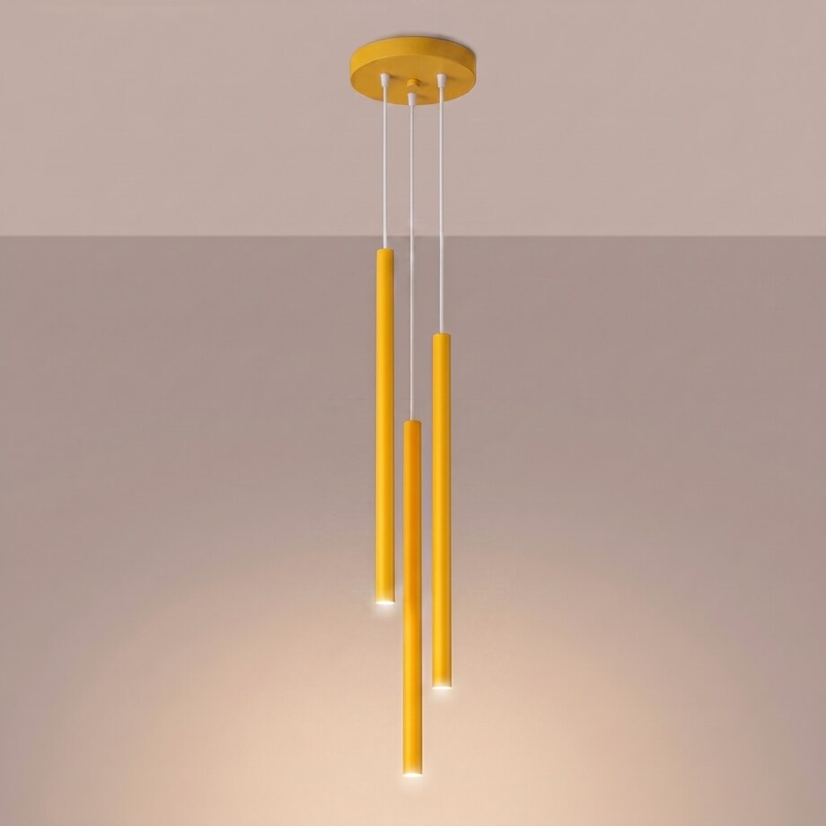 Lampa wisząca PASTELO 3P żółta