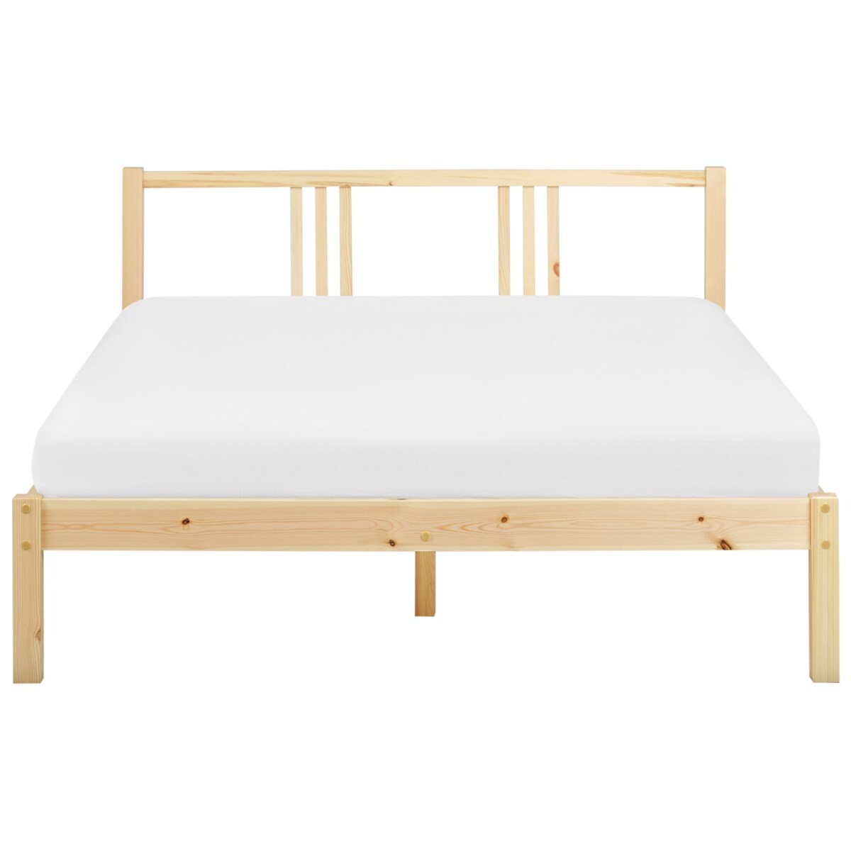 Łóżko drewniane 140 x 200 cm jasne VANNES