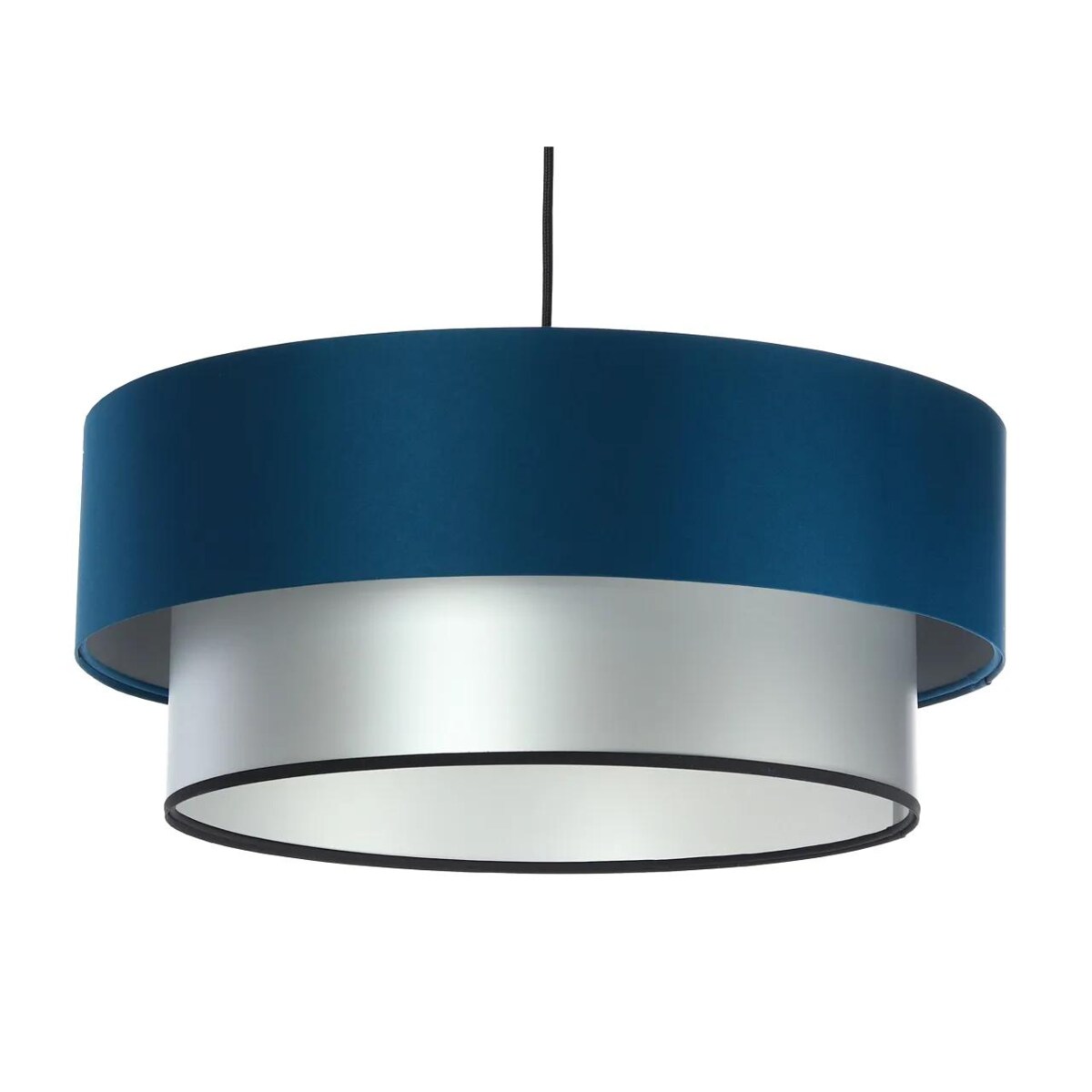 Lampa wisząca DOUBLE BLUE 40 granatowa/srebrna