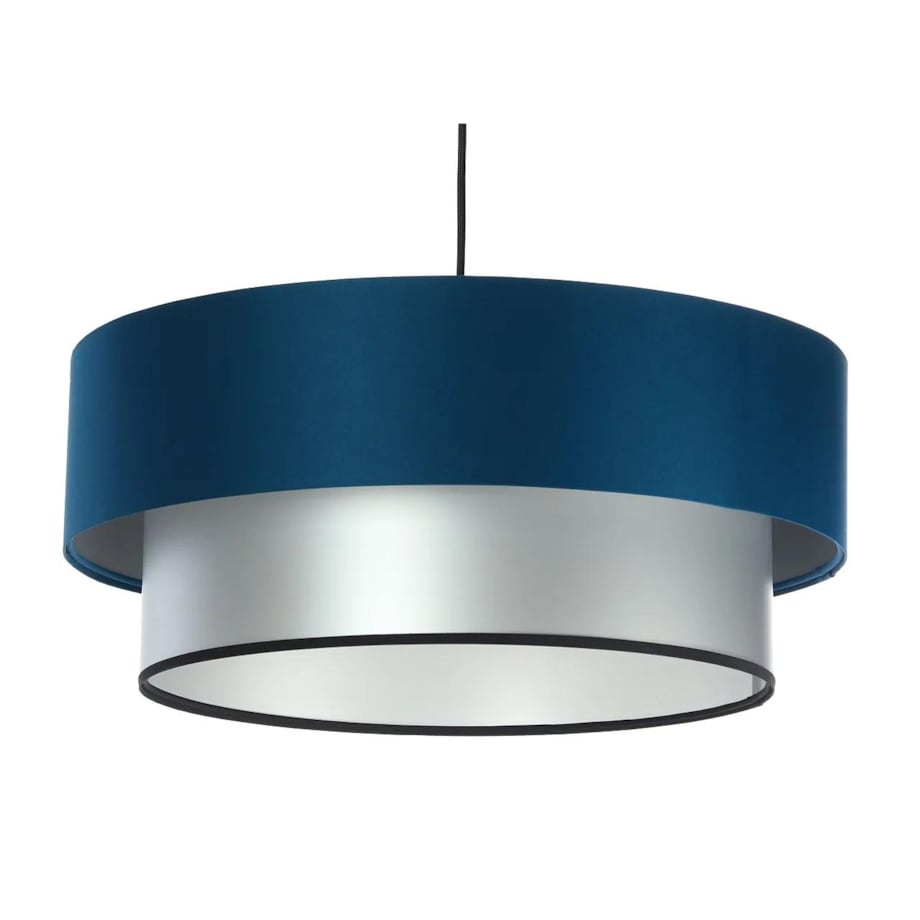 Lampa wisząca DOUBLE BLUE 40 granatowa/srebrna