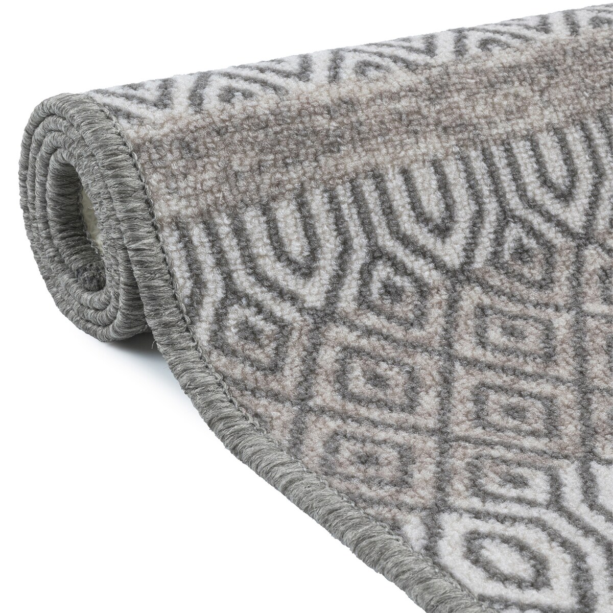 Chodnik Antypoślizgowy Vita 80x200 cm Geometryczny Szary