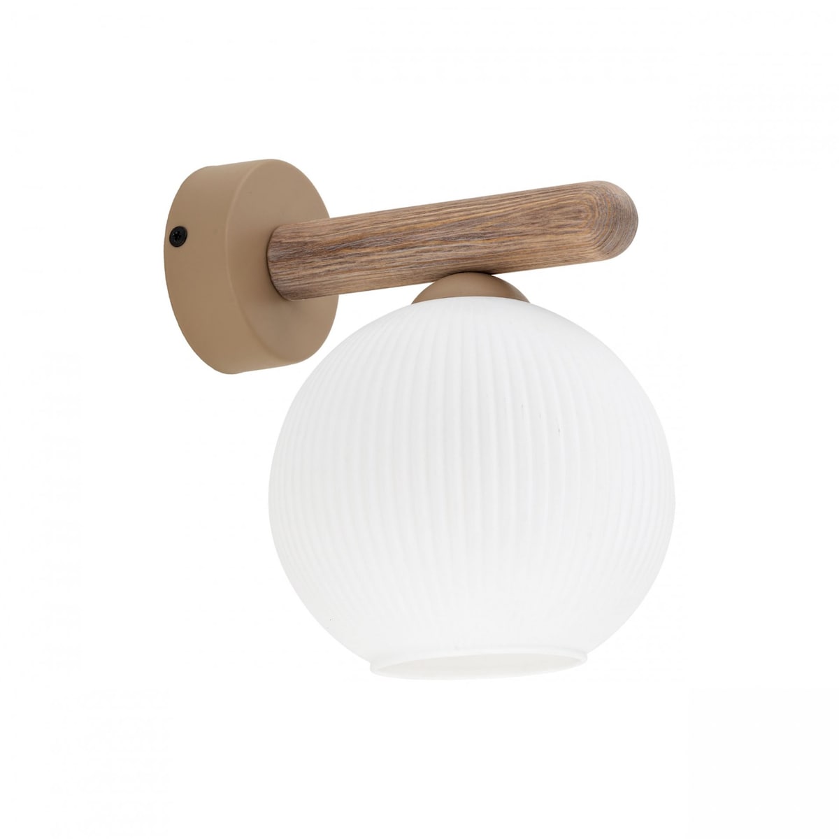 Elegancki kinkiet ścienny TK Lighting VIRLO WHITE 11077 biały, drewno i szkło, oprawa E14