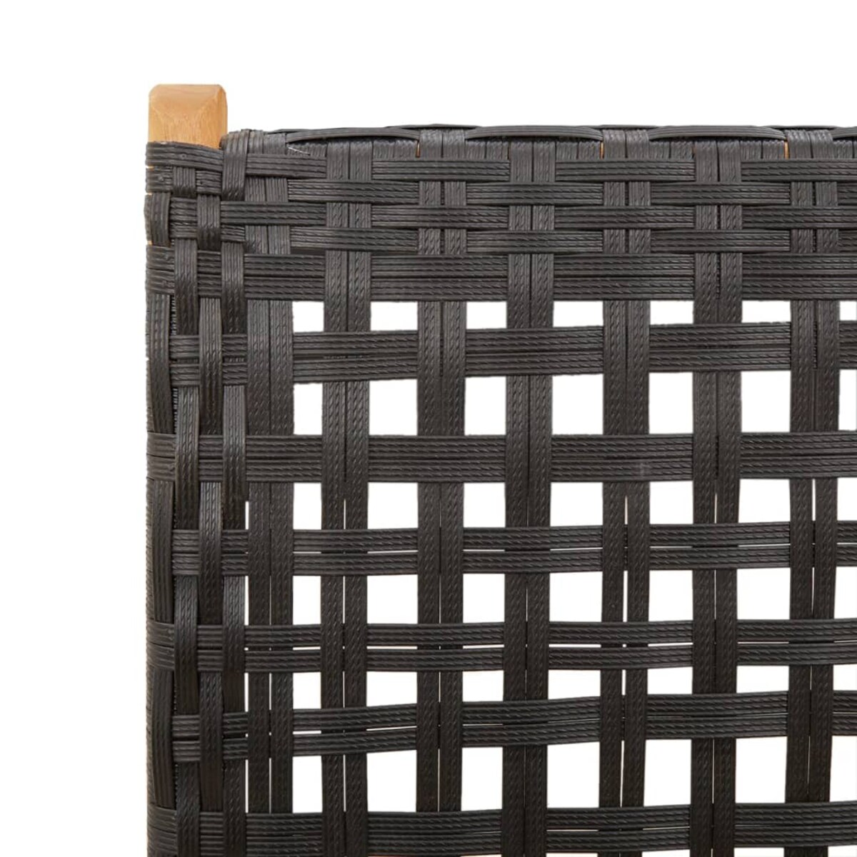 vidaXL Krzesła ogrodowe, 2 szt., czarne, drewno akacjowe i polirattan