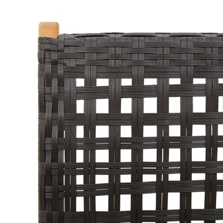 vidaXL Krzesła ogrodowe, 2 szt., czarne, drewno akacjowe i polirattan