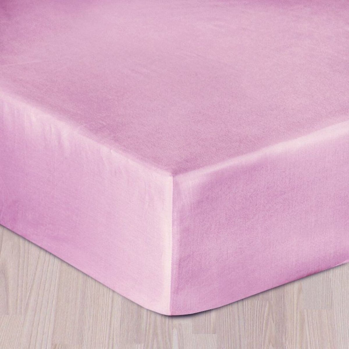 Prześcieradło satynowe z gumką wrzosowe 220 x 200 cm