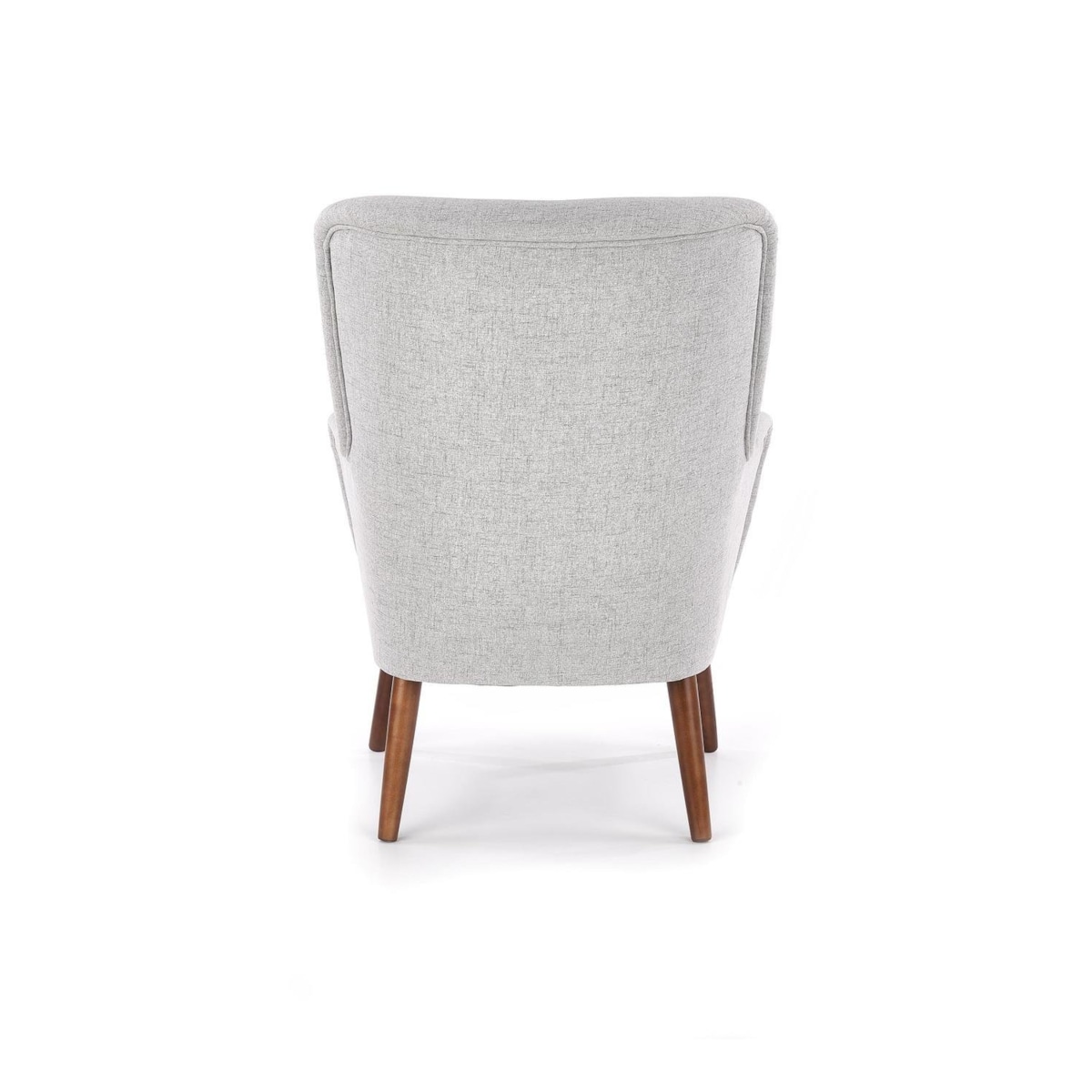 FOTEL TAPICEROWANY Puple SZARY nogi z lakierowanego drewna