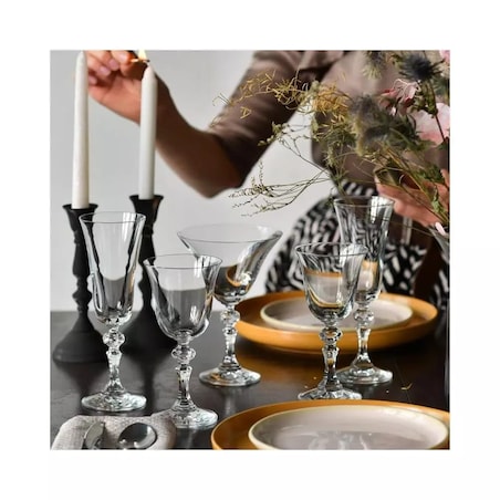 Kieliszki do Szampana Nalewki Wina Krista Krosno 6 sztuk 150 ml ze Wzorem