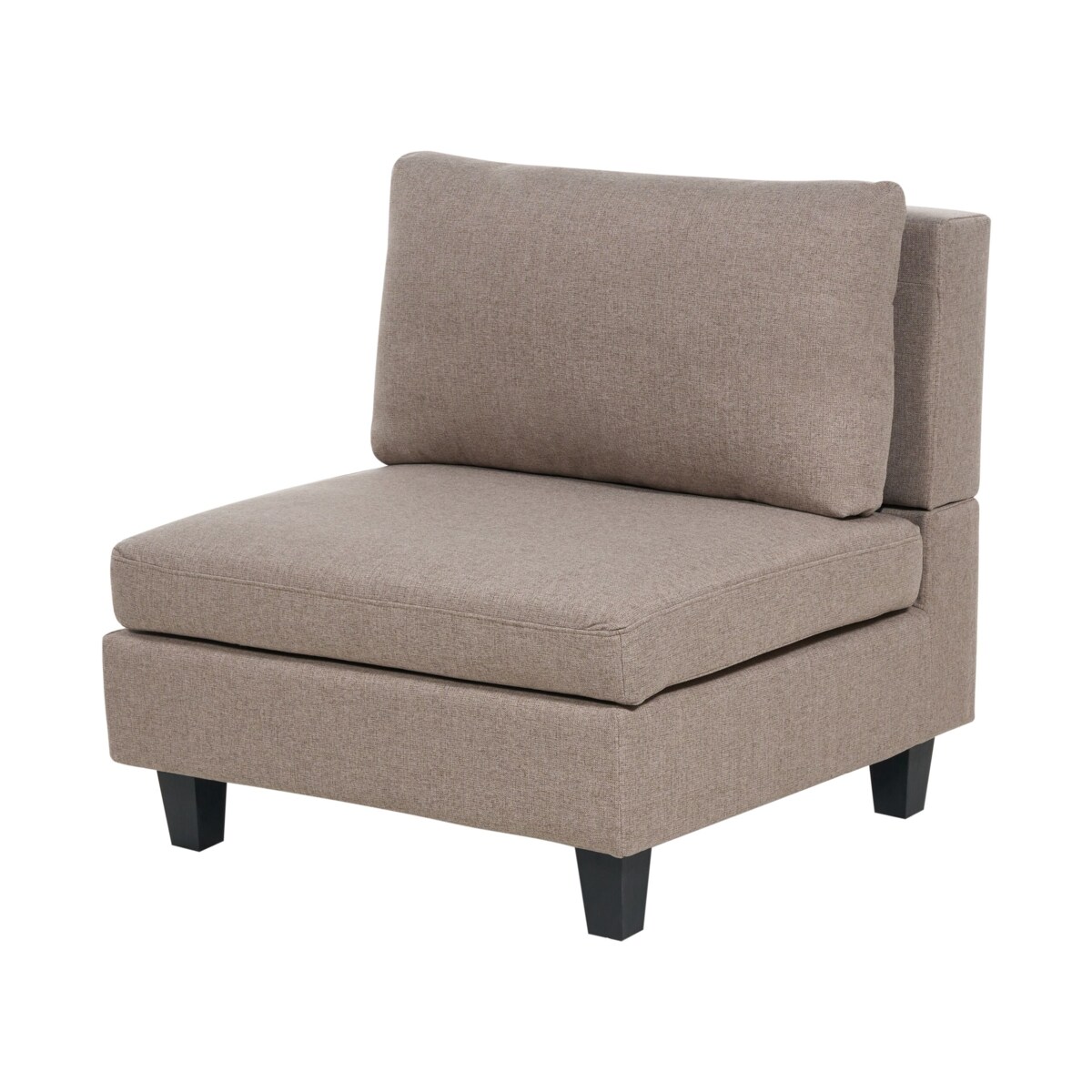 Tapicerowany prawostronny narożnik modułowy 4-osobowy brązowy UNSTAD