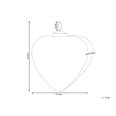 Zestaw 4 bombek serc szklanych czerwony FERIABLE