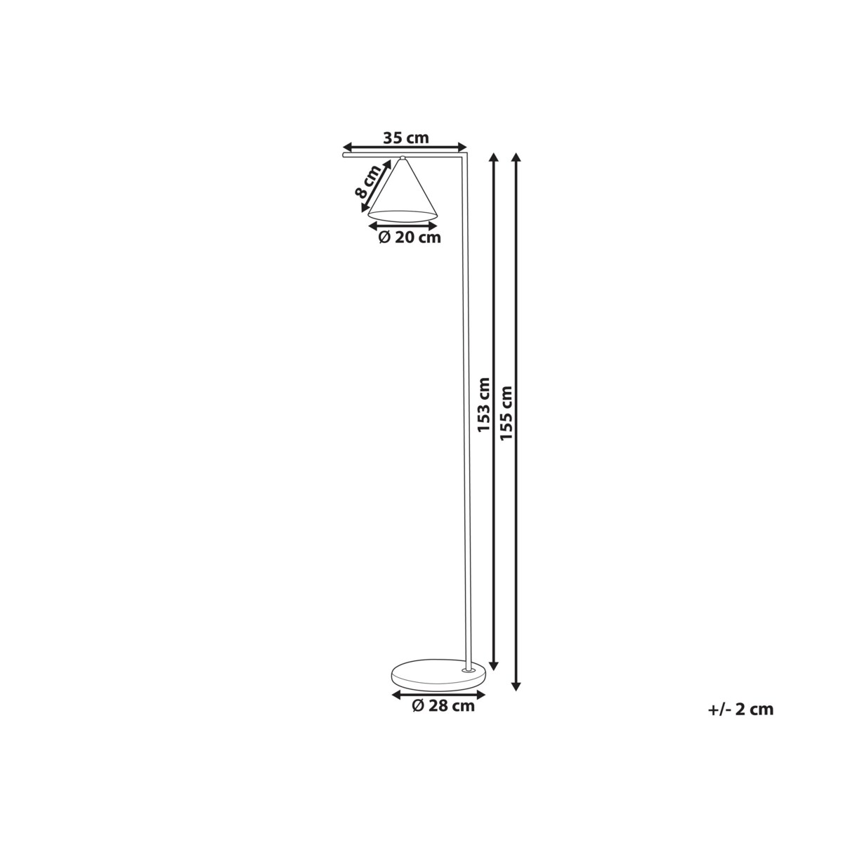 Lampa podłogowa metalowa złota MOCAL