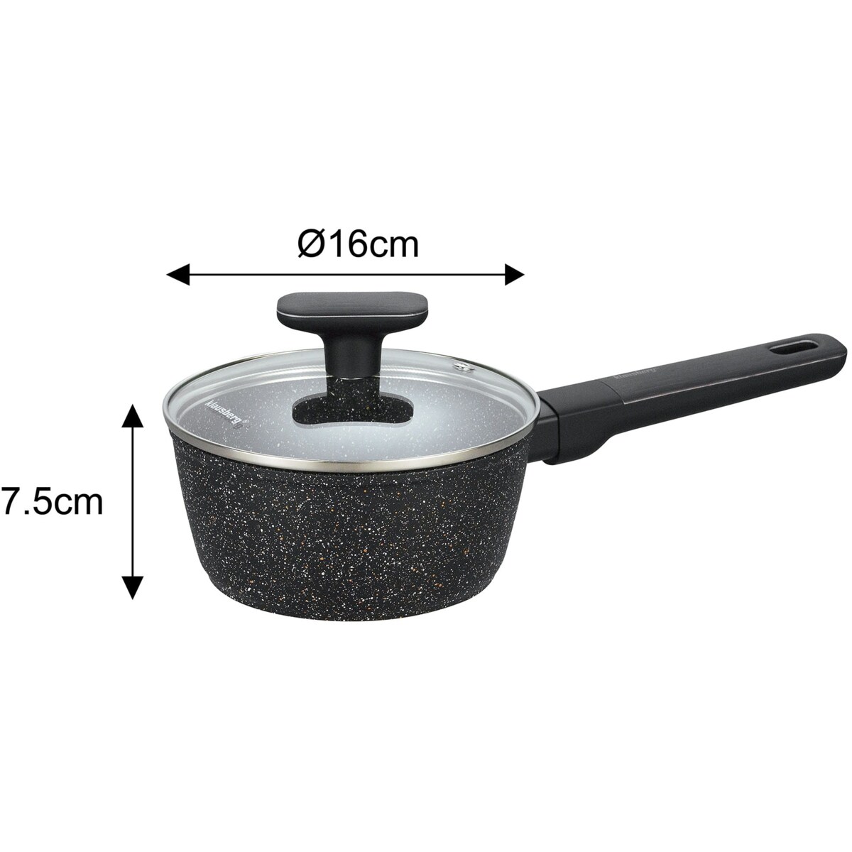 Komplet garnków z marmurkową powłoką nieprzywierającą 12-ele KLAUSBERG