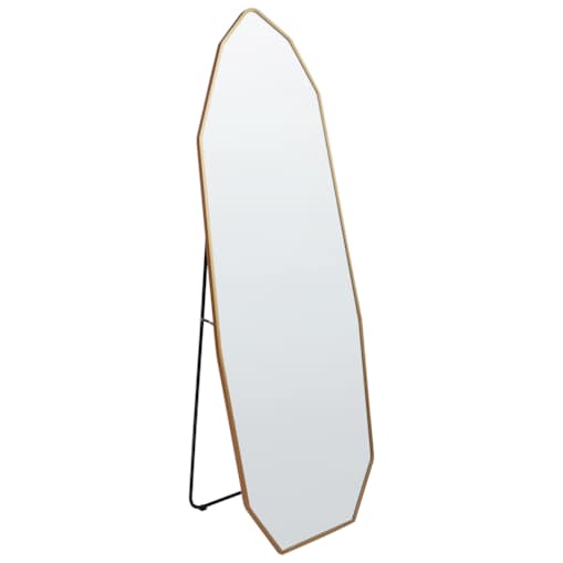Lustro stojące metalowe 49 x 165 cm złote TARTAS