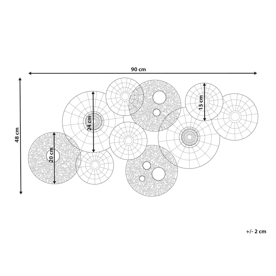 Dekoracja ścienna niebiesko-beżowa HASSIUM