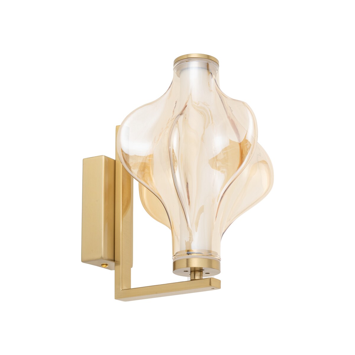 Kinkiet ścienny LED TK Lighting ELVA BRASS 8W 1032 lm 3000K mosiężny nowoczesny bursztynowy IP20 18218