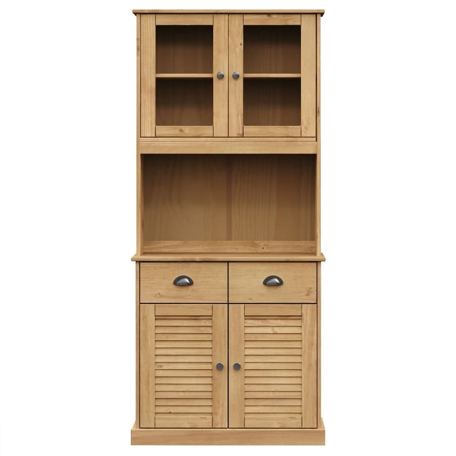 vidaXL Kredens VIGO, 78x40x175 cm, lite drewno sosnowe