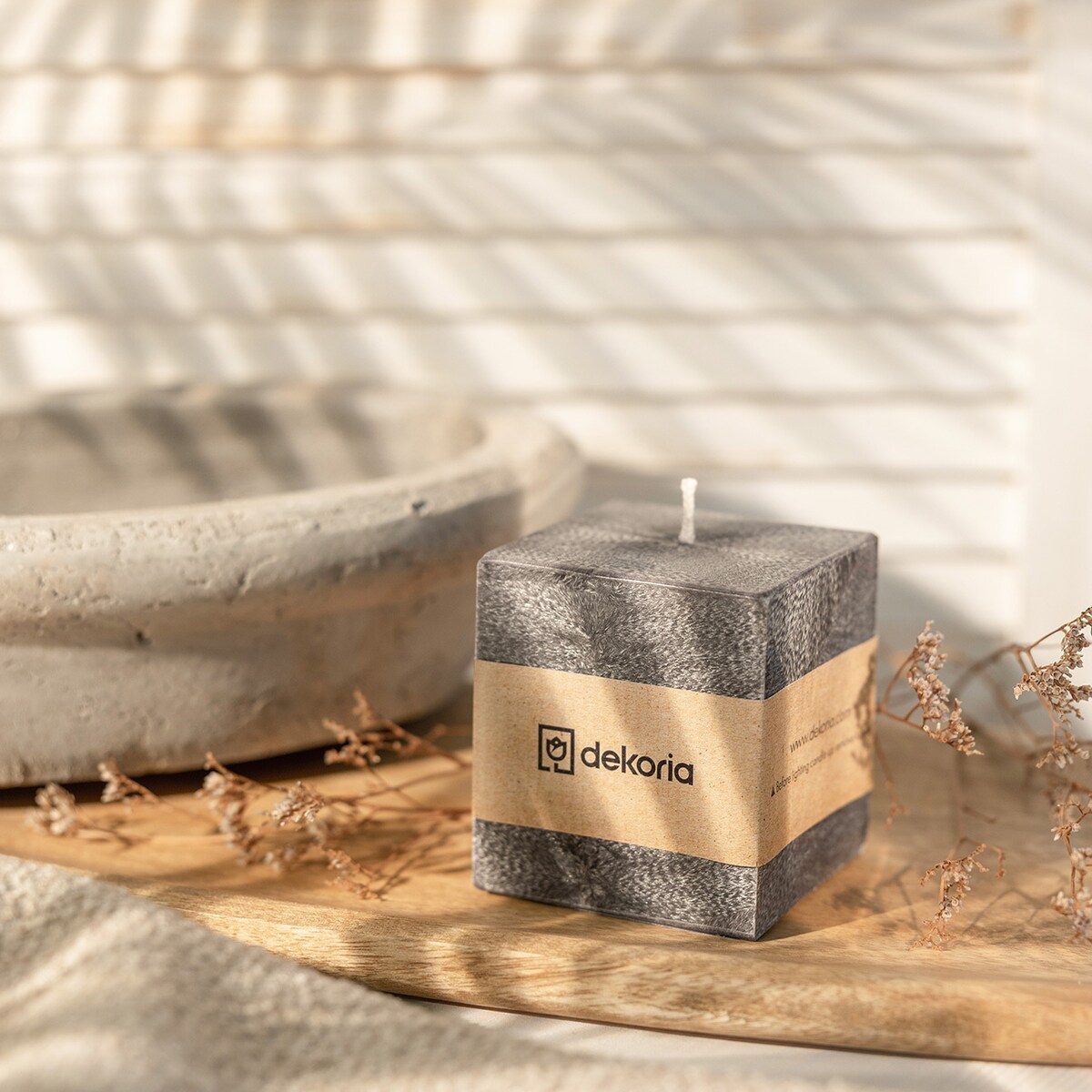 Świeca zapachowa palmowa kostka Your Magical, 7,5x7,5x8,5 cm