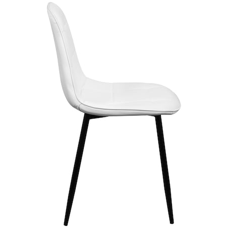 Krzesło tapicerowane ekoskóra białe nowoczesne loftowe