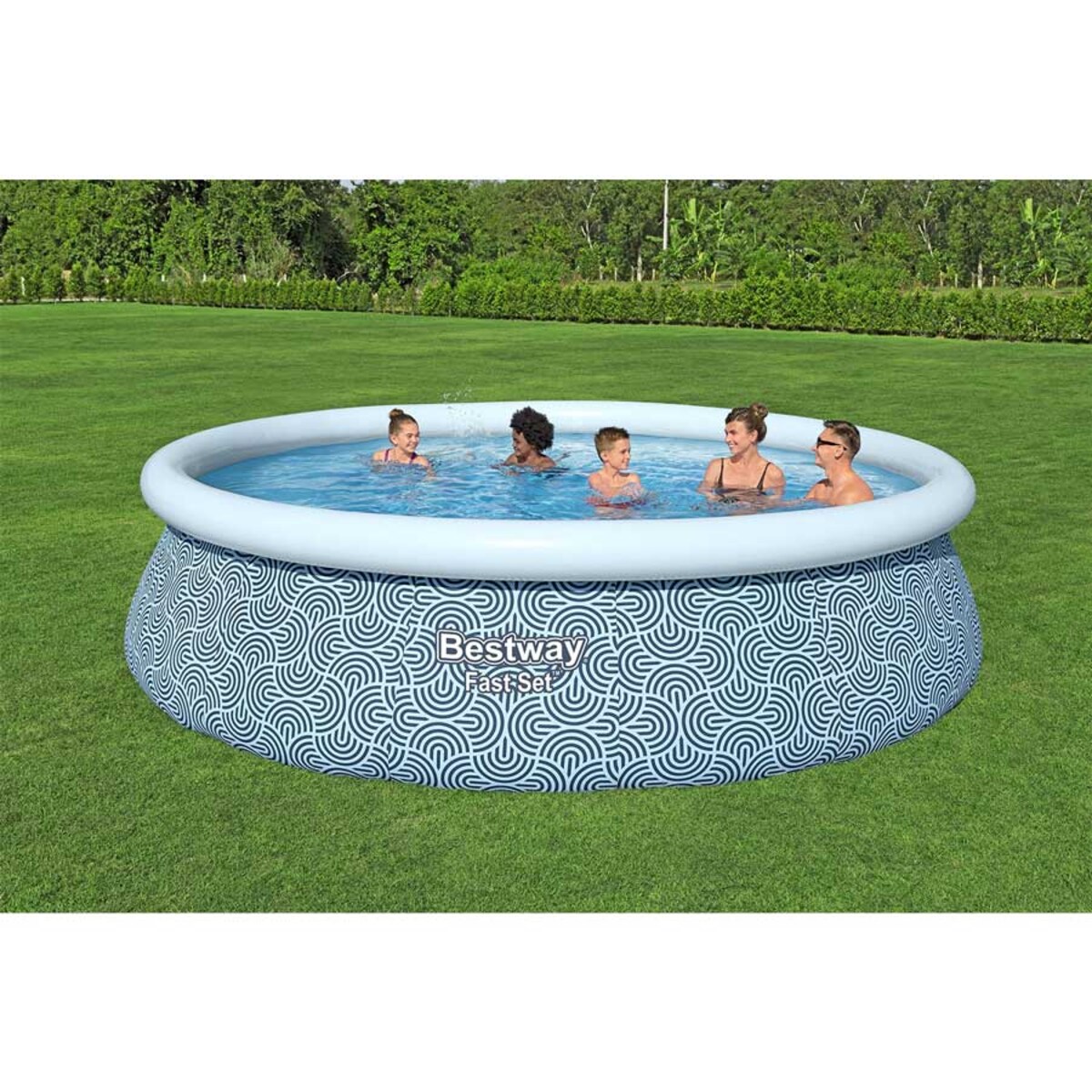 Basen ogrodowy rozporowy Bestway rodzinny dla dzieci 457x107 cm pompa 11w1