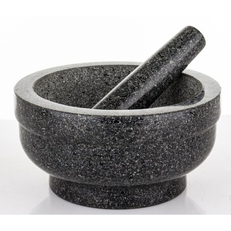 Moździerz kuchenny marmurowy ULUK grafitowy 10,5x21X21 cm