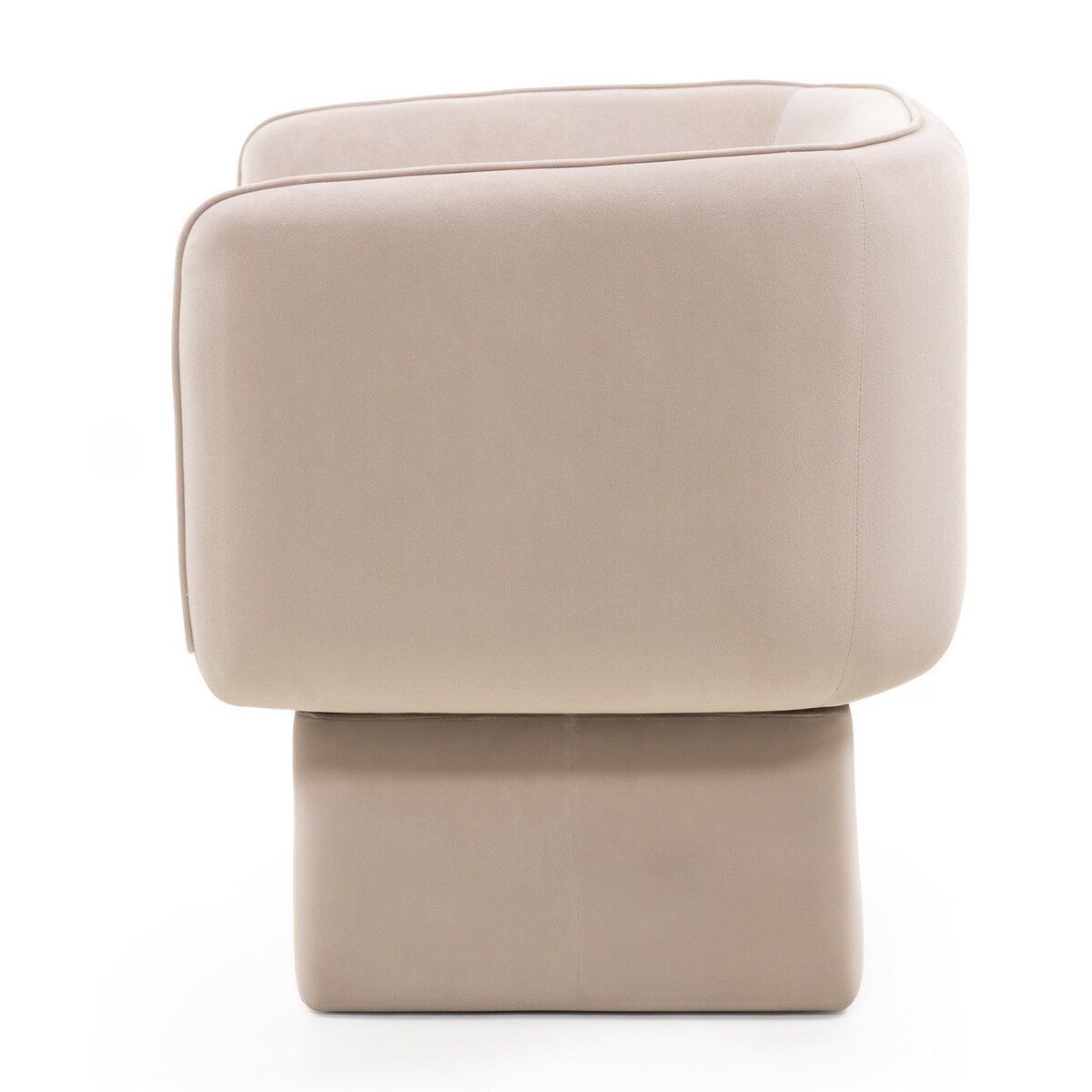 Fotel obrotowy welur jasnobeżowy Alexa