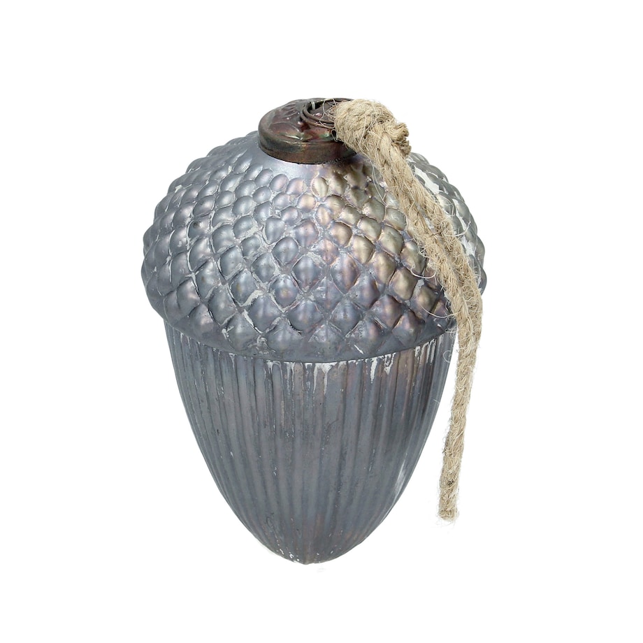 Bombka Vintage Frost 14 cm grey boże narodzenie, święta, świąteczne, szary, 10x14 cm