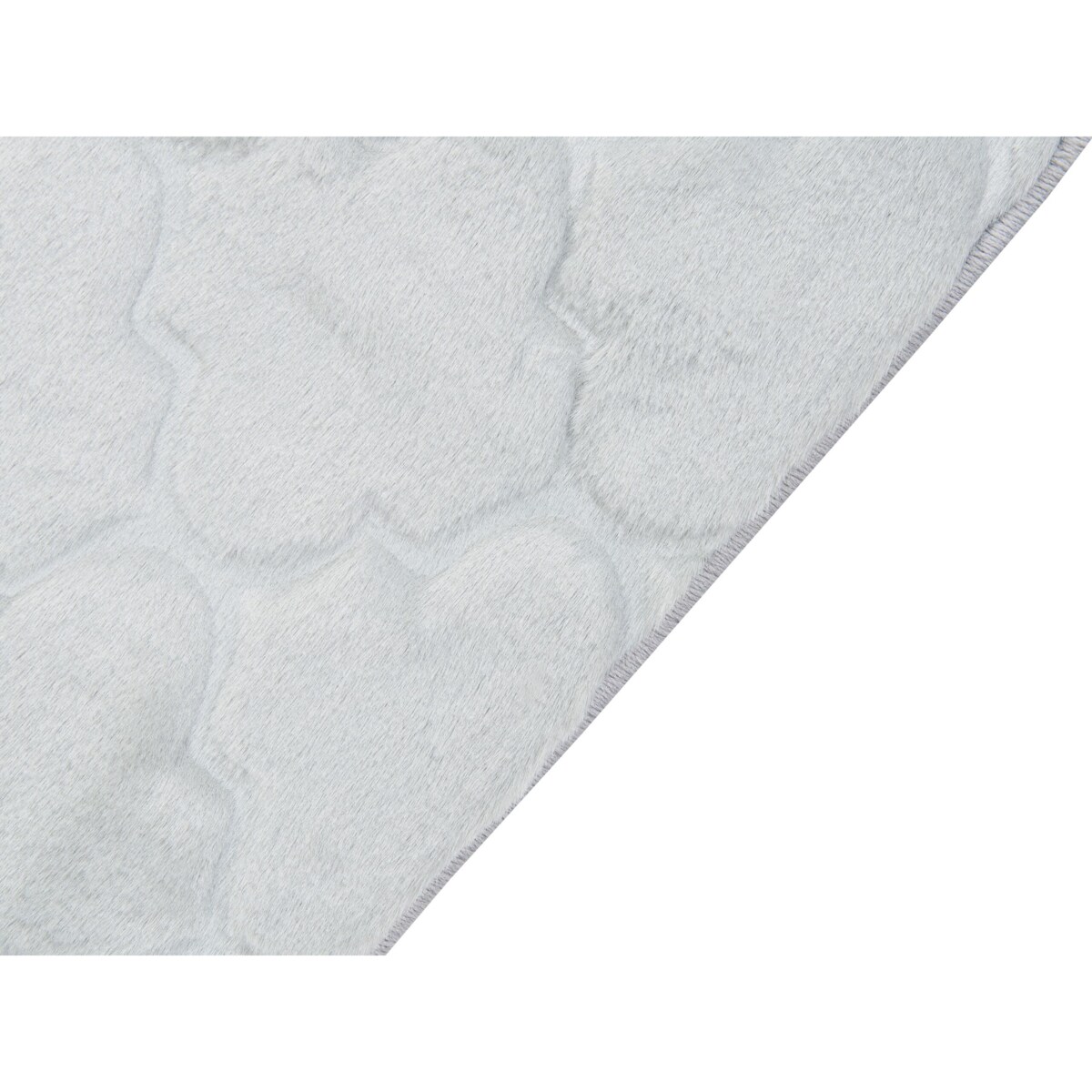 Dywan sztuczne futro królika 80 x 150 cm jasnoszary GHARO