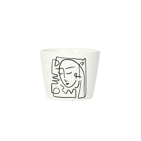 Osłona na doniczkę Face II 8cm, ⌀10 x 8 cm