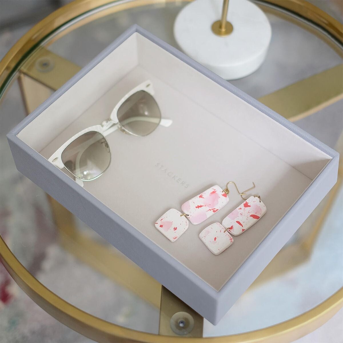 Szkatułka na biżuterię Stackers open classic lawendowa