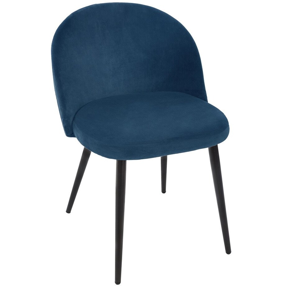 Krzesło NELA z profilowanym oparciem i metalowymi nóżkami