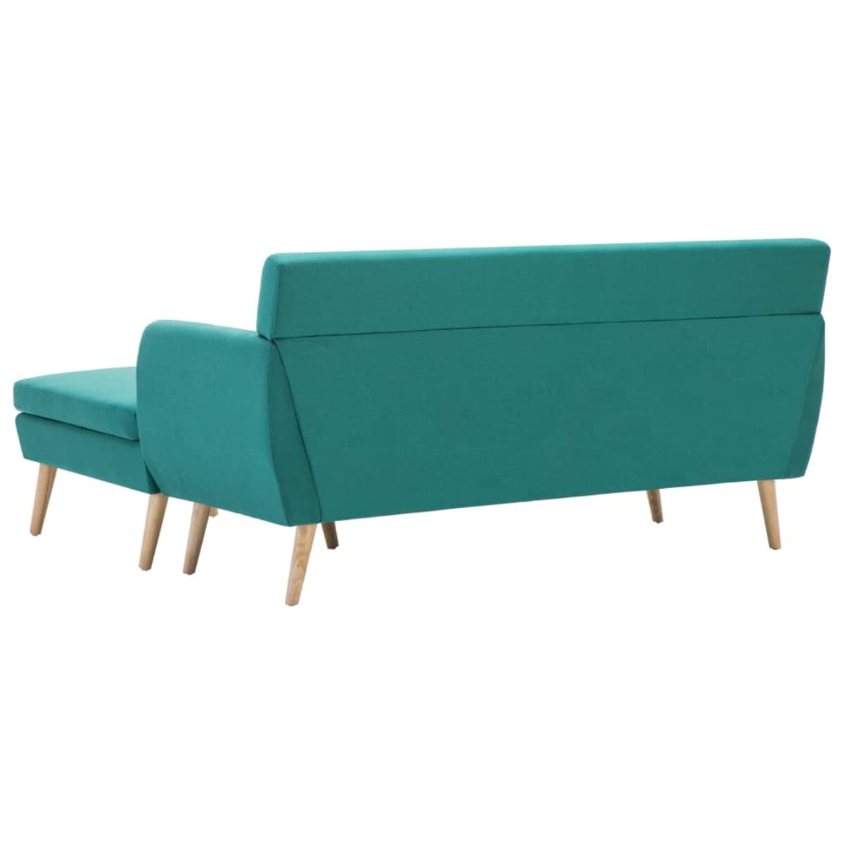 vidaXL Sofa z leżanką, obita tkaniną, 171,5 x 138 x 81,5 cm, zielona
