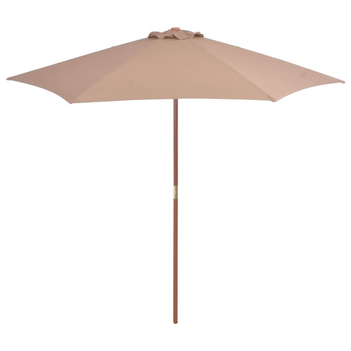 vidaXL Parasol ogrodowy na drewnianym słupku, 270 cm, taupe