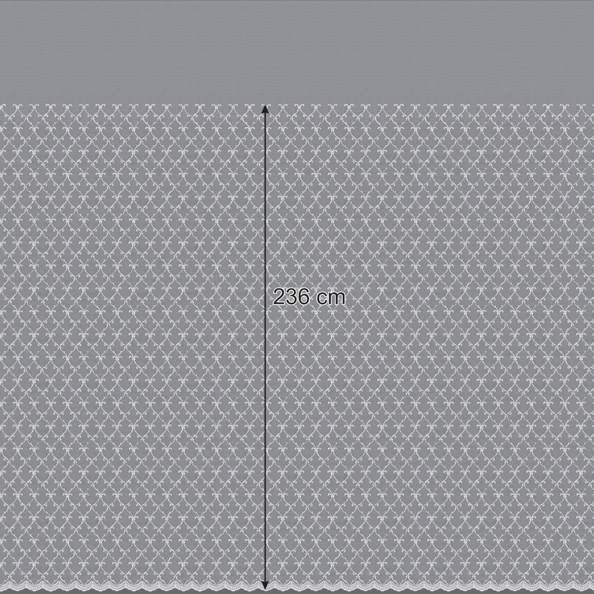 Firana na taśmie wave 300x245 ecru ze zdobieniem