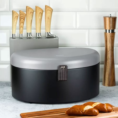Chlebak stalowy Pojemnik na chleb pieczywo bułki KLAUSBERG