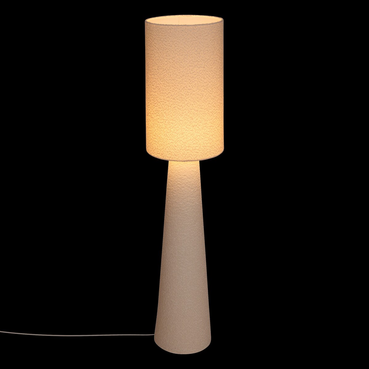 Lampa podłogowa BOUCLE, Ø 28 x 124 cm, biała