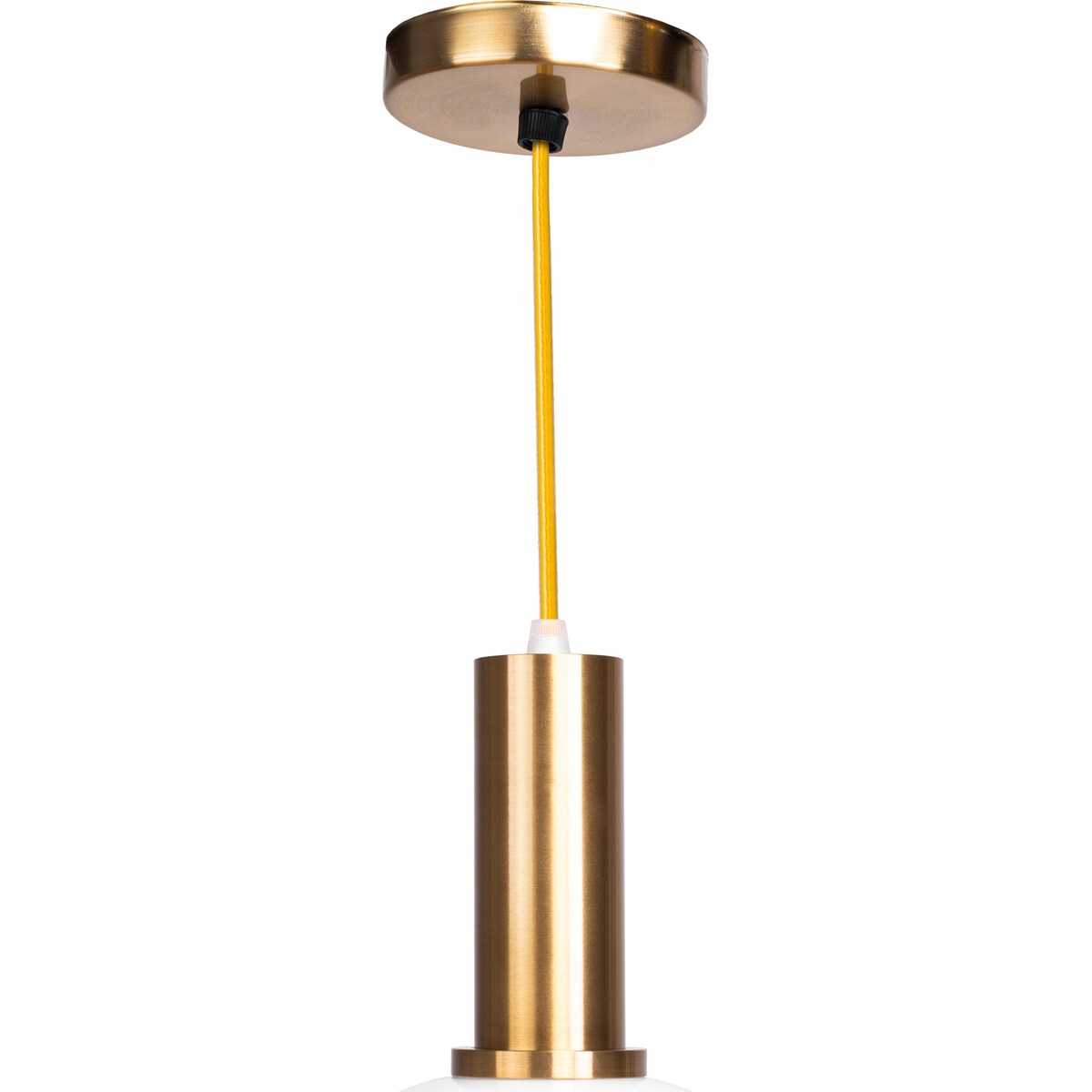 Lampa Sufitowa Wisząca Biała Kula Mleczna Gold