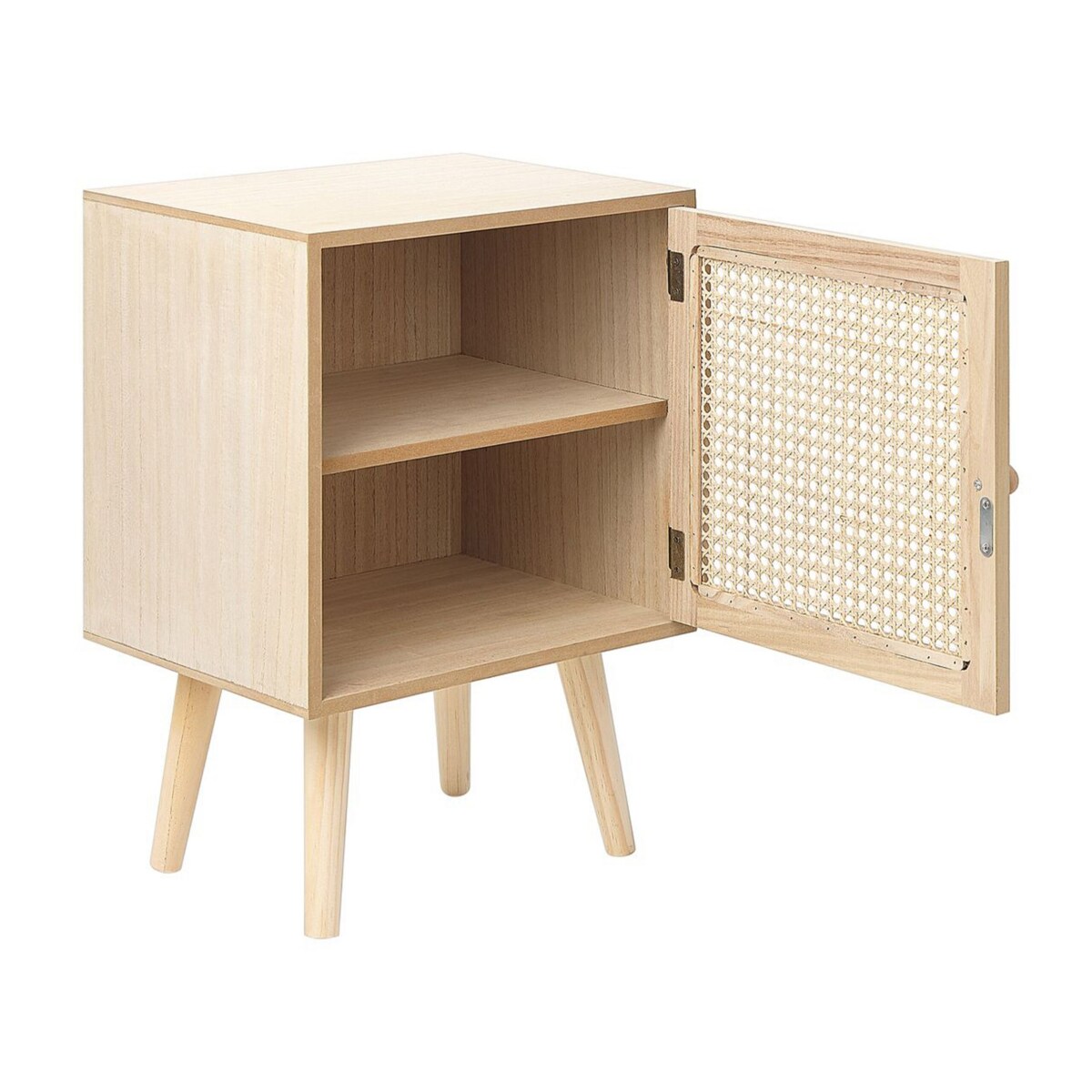 Szafka nocna front rattanowy jasne drewno ALMO