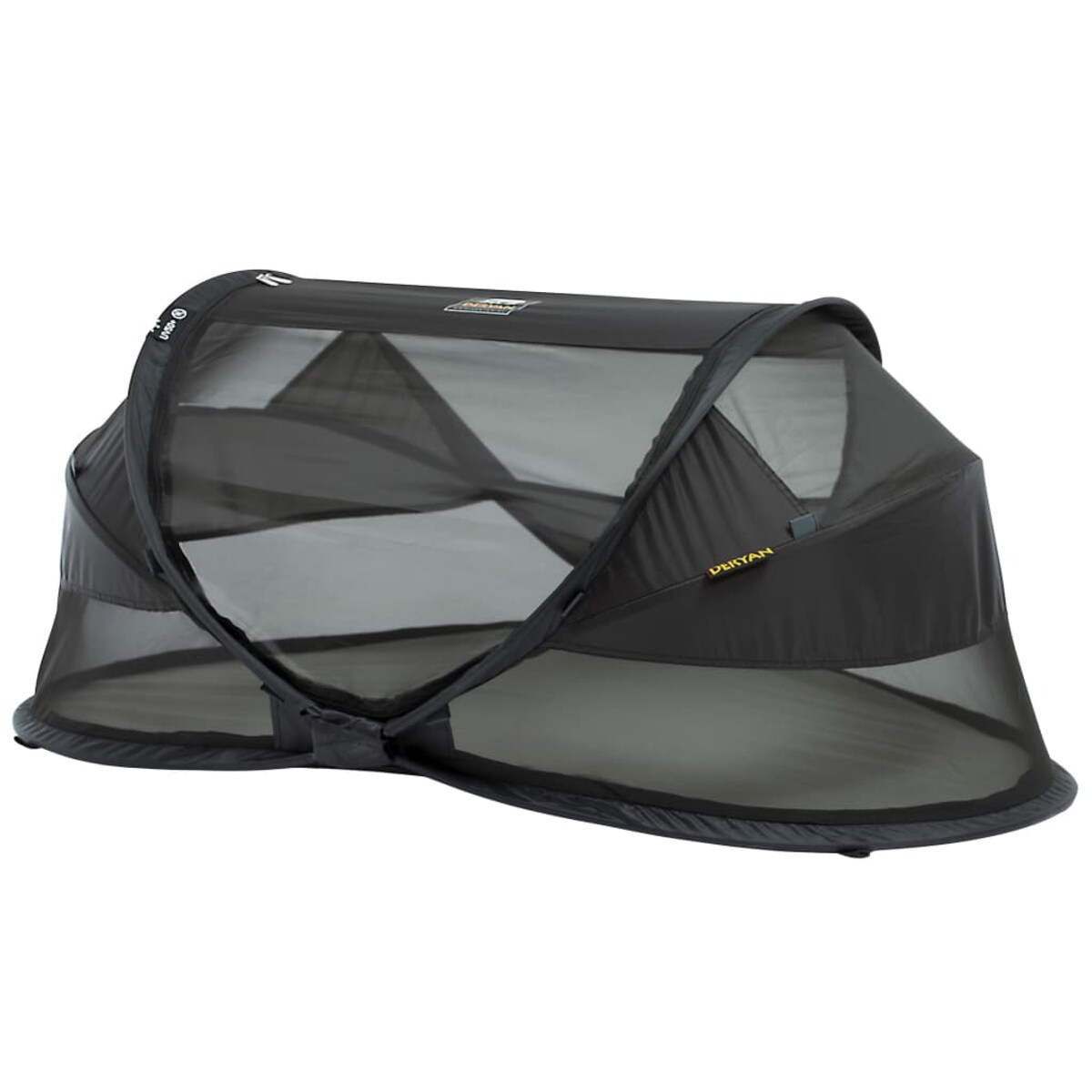 DERYAN Łóżeczko turystyczne Baby Luxe z moskitierą, czarne