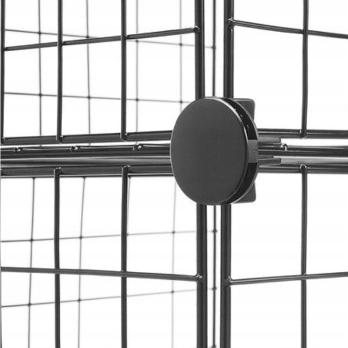 Czarny kojec zagroda metalowa dla psa kota szczeniaka królika 108 x 108 cm