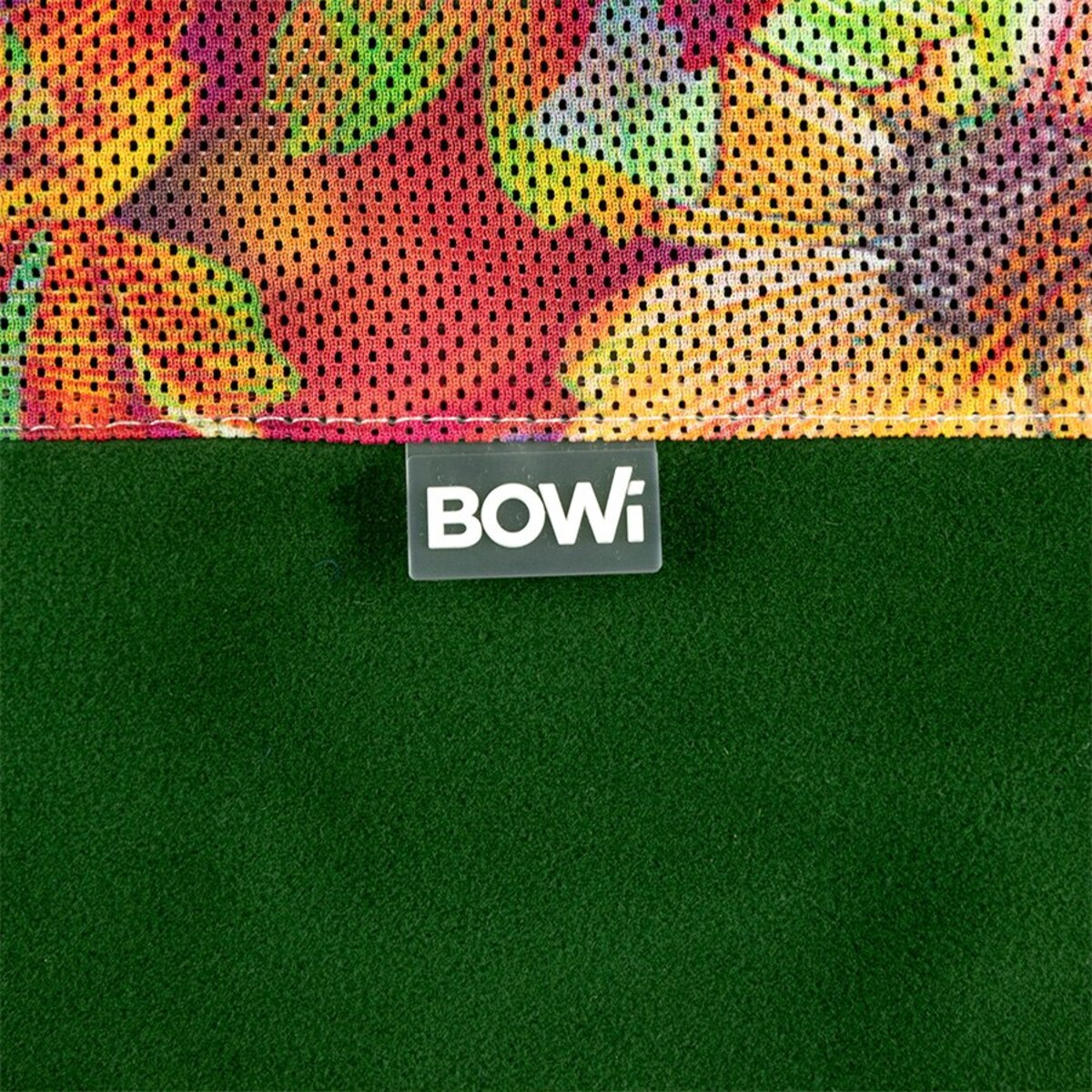 Torba na zakupy zielona-kolorowe kwiaty ze sprzączką