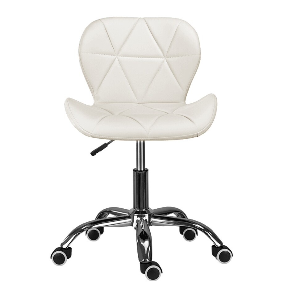 Krzesło obrotowe biurowe nowoczesne ekoskóra beżowe