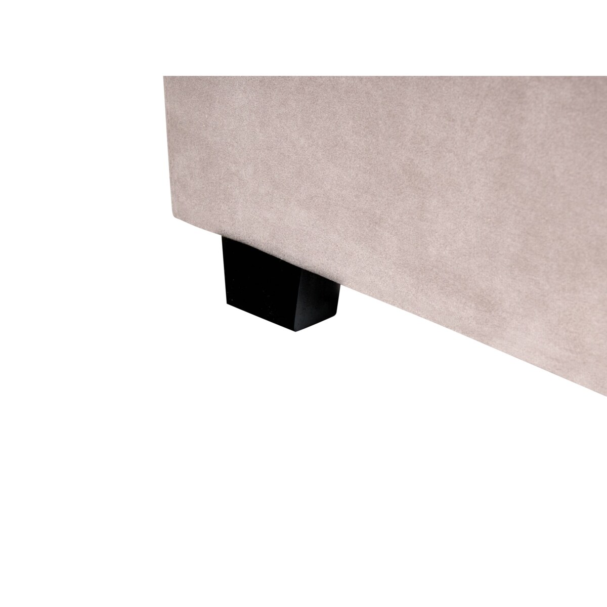 Łóżko Welur VINCENNES 180 x 200 cm Beżowoszary