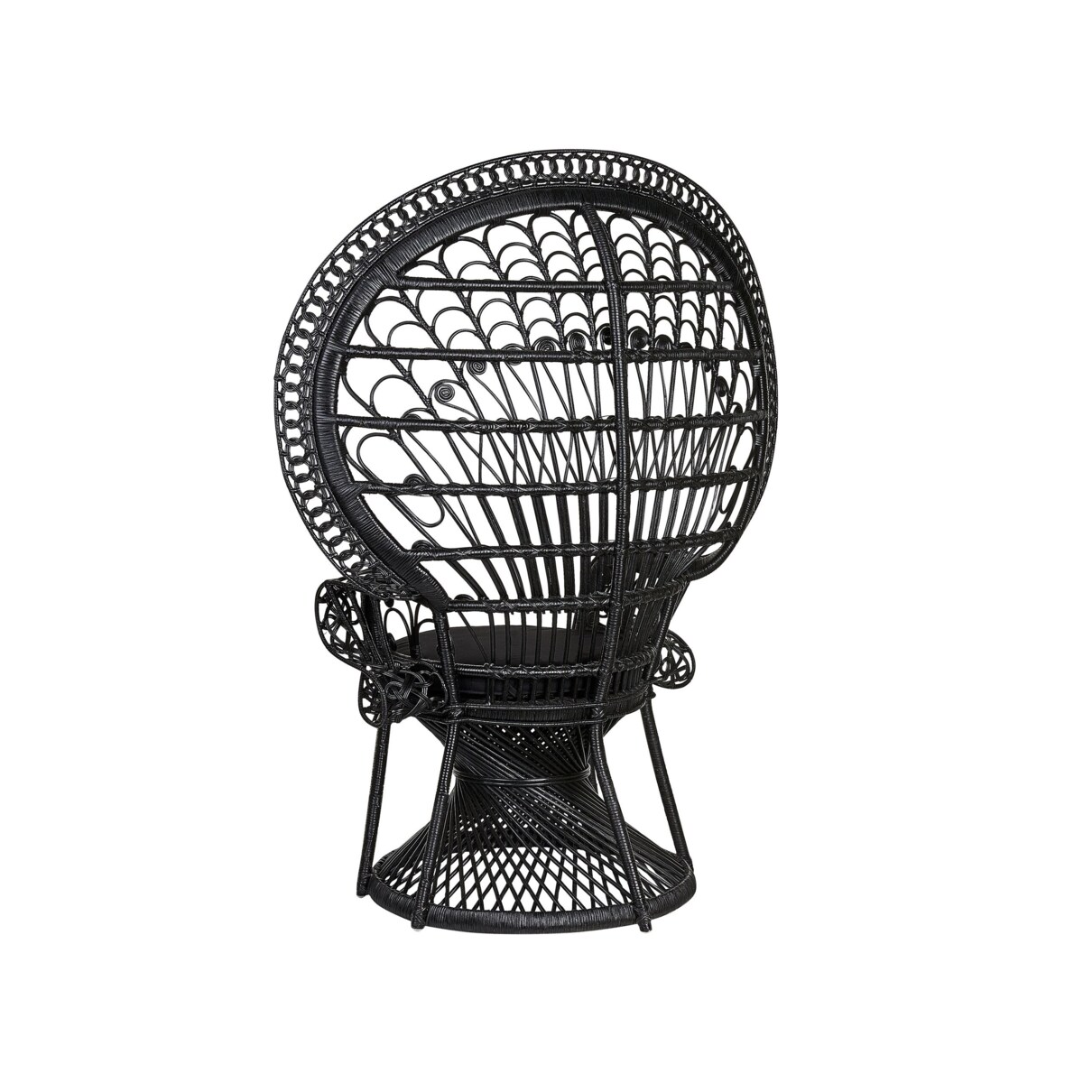 Fotel paw rattanowy czarny EMMANUELLE