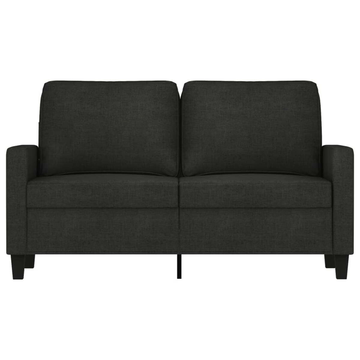 vidaXL Sofa 2-osobowa, czarna, 120 cm, tapicerowana tkaniną