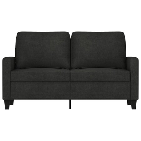 vidaXL Sofa 2-osobowa, czarna, 120 cm, tapicerowana tkaniną