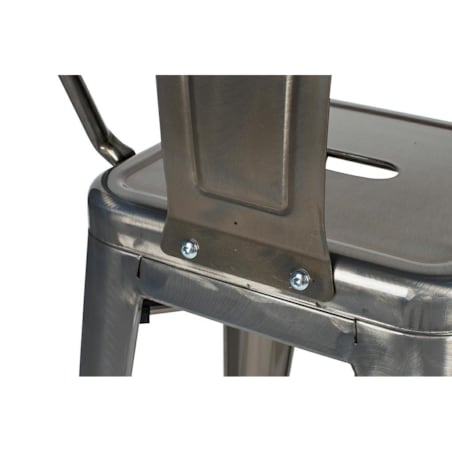 Krzesło barowe Tower Big Back KH010100967 do kuchni szare