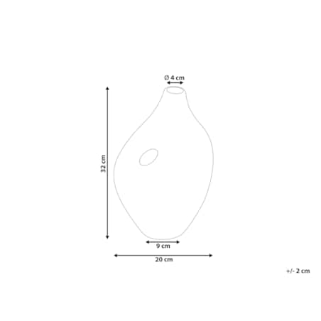 Wazon na kwiaty ceramiczny 32 cm biały KOMOTINI