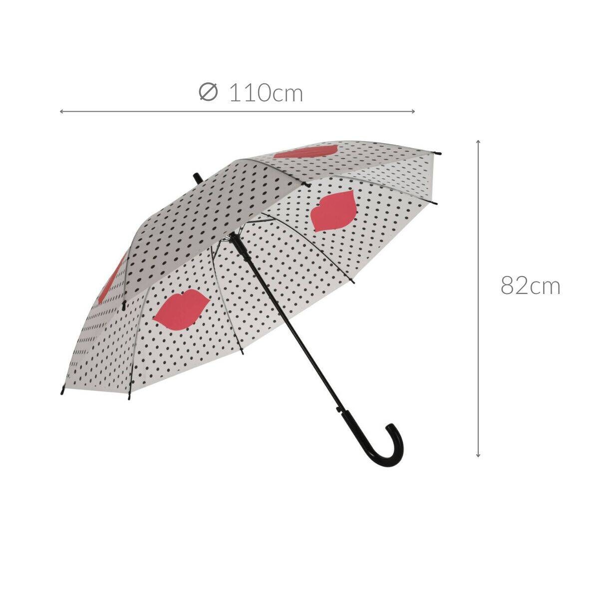 Parasolka duża, wzór w usta, Ø 110 cm