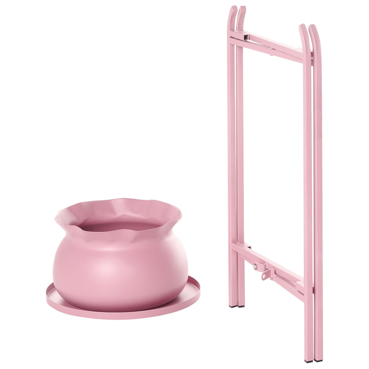 Kwietnik MOKUREN 25 cm Metal Różowy