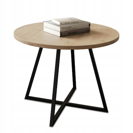 Stolik Kawowy Okrągły Do Salonu Sypialni ARTISAN Industrial Loft VERSO 50cm