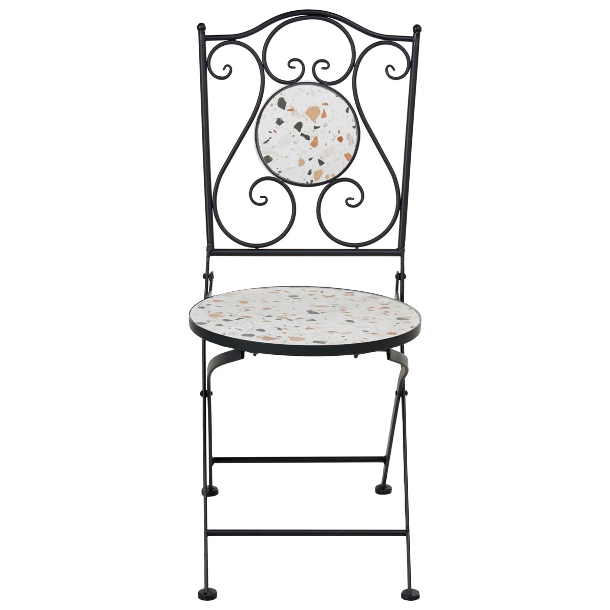 Zestaw 2 krzeseł ogrodowych ARTENA Składane Metal Czarny